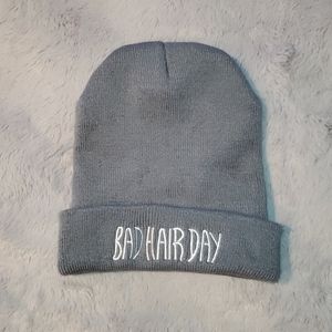 Gray Beanie Bad Hair Day